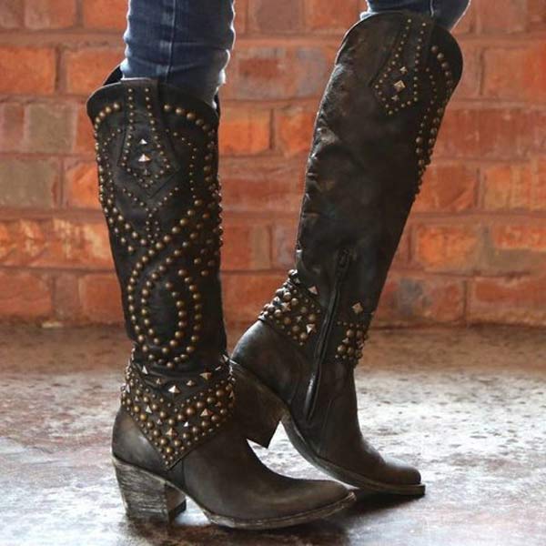 Women's Vegan Leather Western Cowboy Boots