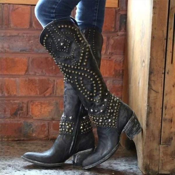 Women's Vegan Leather Western Cowboy Boots