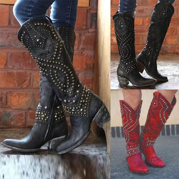 Women's Vegan Leather Western Cowboy Boots