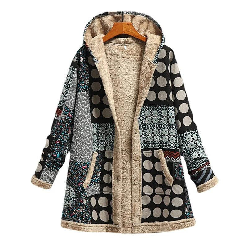 Hooded Vintage Inspired Jacket for Women