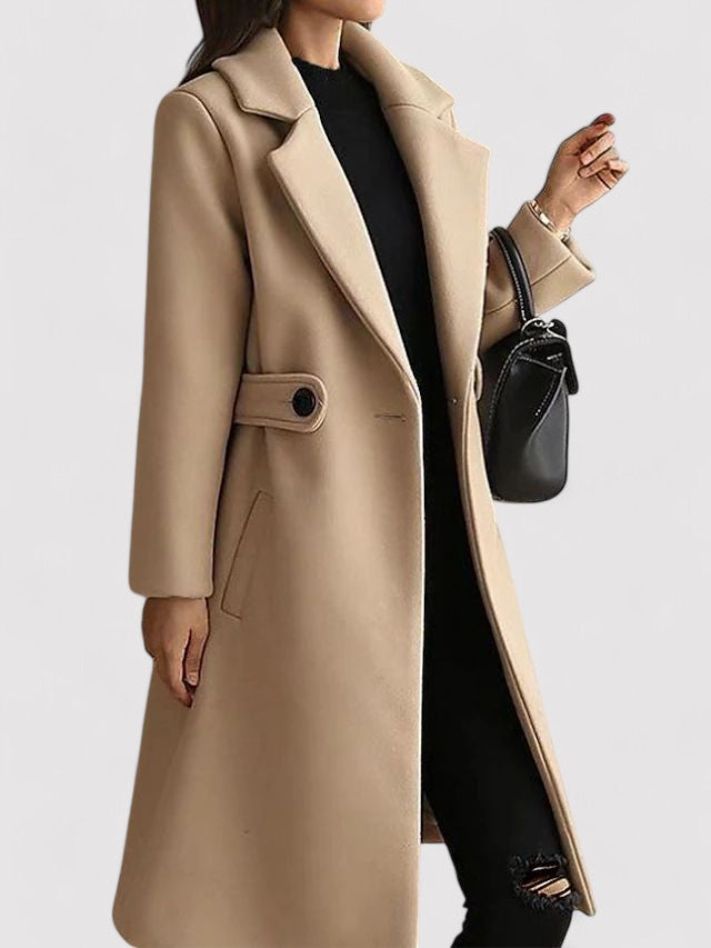 Women's Wool Winter Coat with Belt