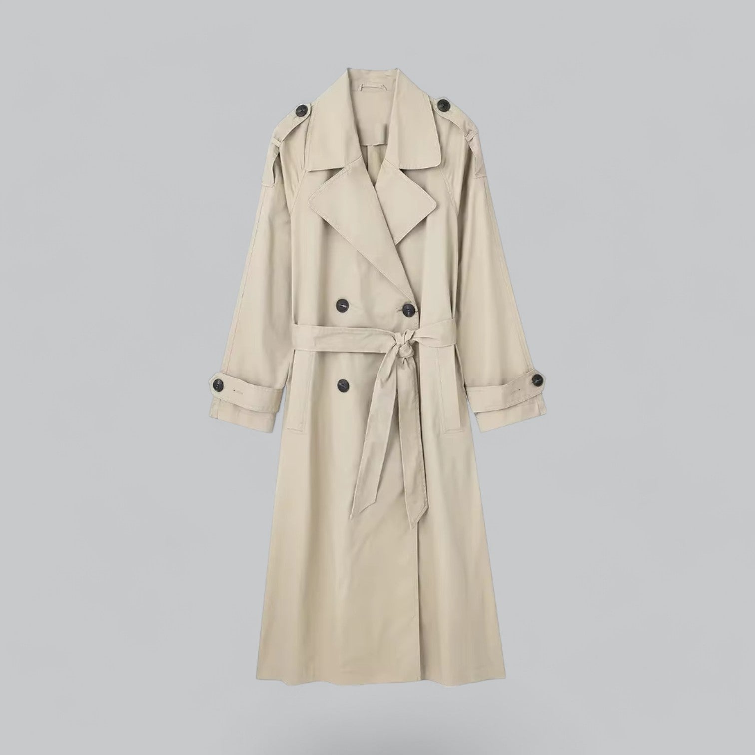 Double-Breasted Trench Coat For Women