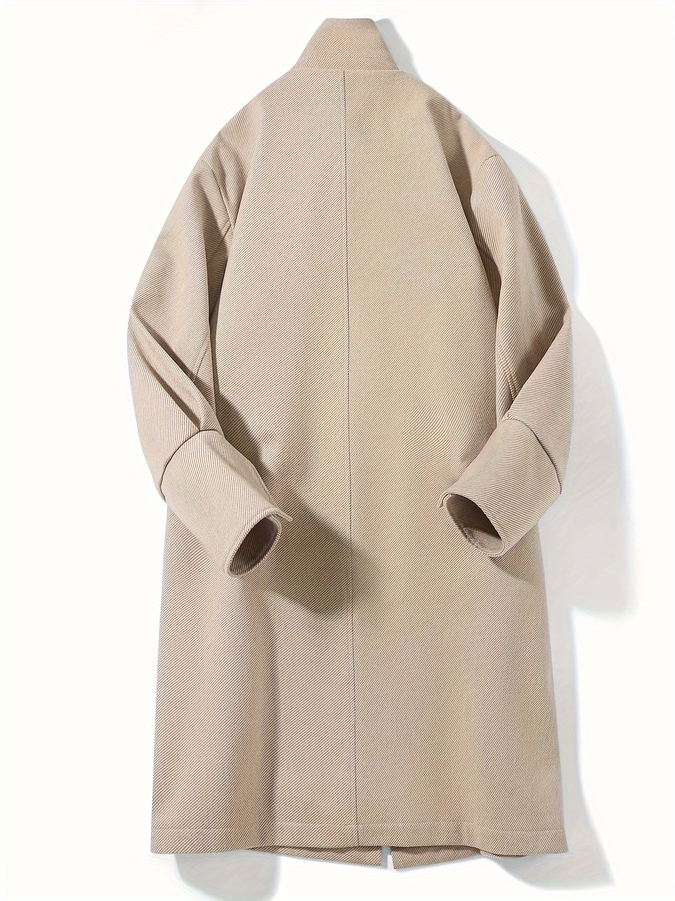 Men's trench coat tweed with pockets and polyester lining