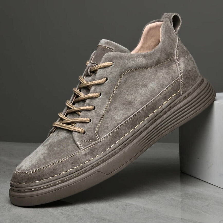 Men's Handmade Suede Lace-Up Shoes