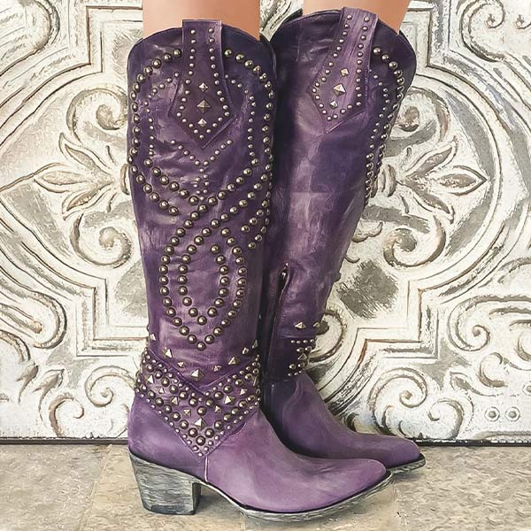 Women's Vegan Leather Western Cowboy Boots