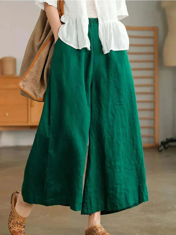 Casual Linen Cotton Trousers for Women