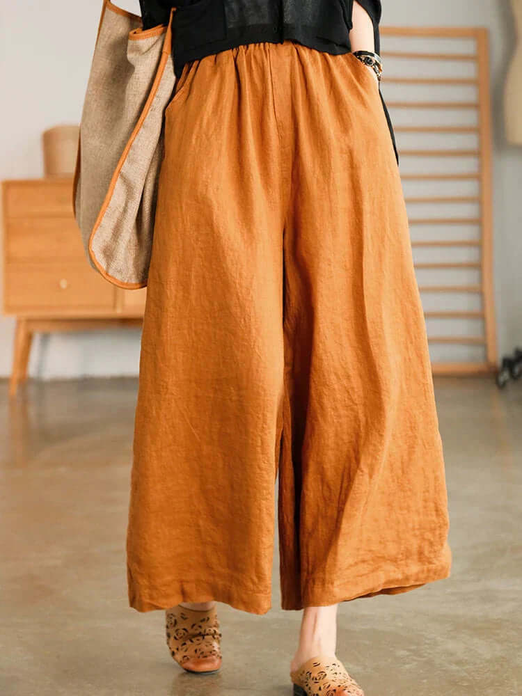 Casual Linen Cotton Trousers for Women