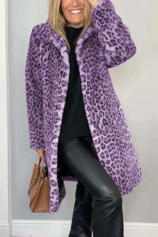 Women's Leopard Print Winter Coat