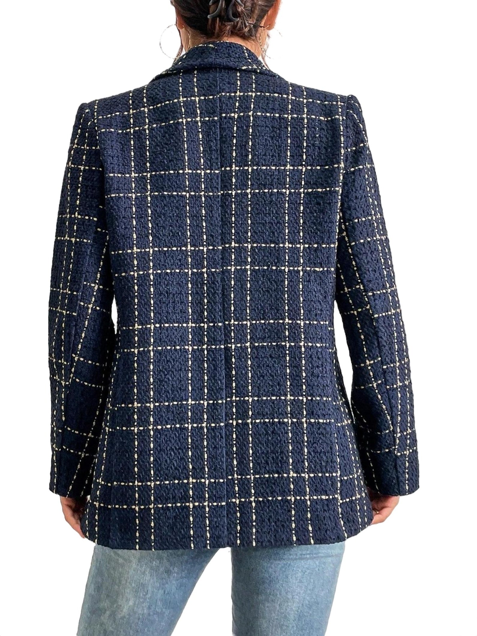 Women's Checkered Blazer