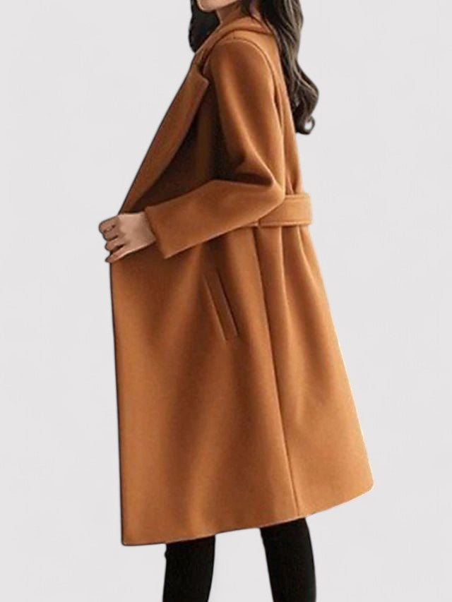 Women's Wool Winter Coat with Belt