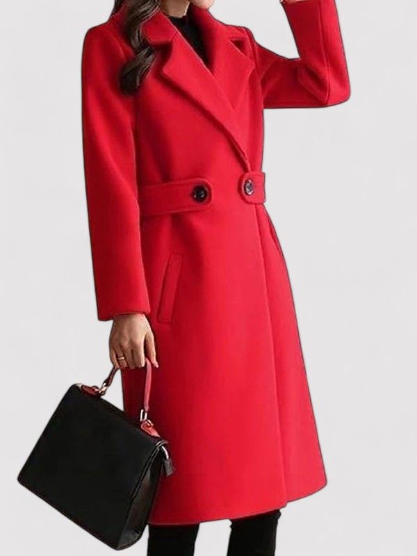 Women's Wool Winter Coat with Belt