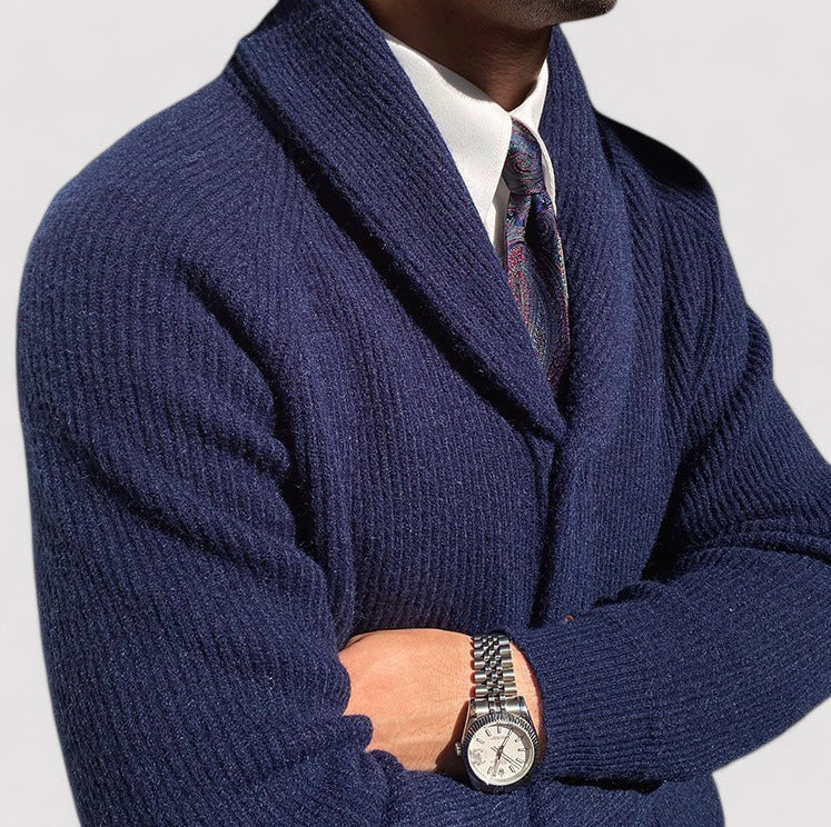 Men's Shawl Collar Knitted Cardigan