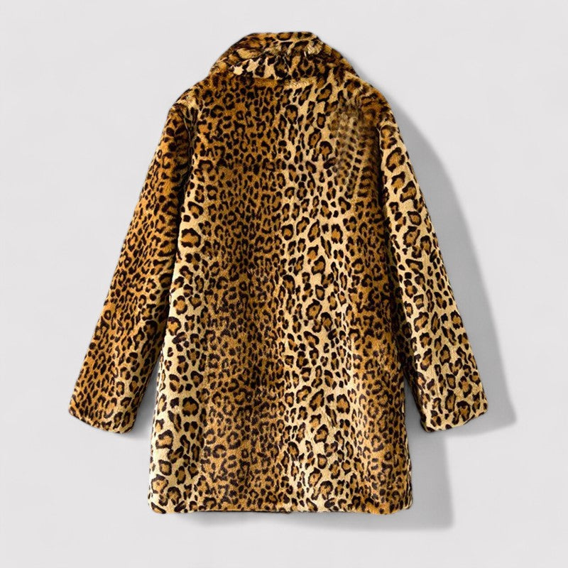 Leopard Faux Fur Jacket For Women