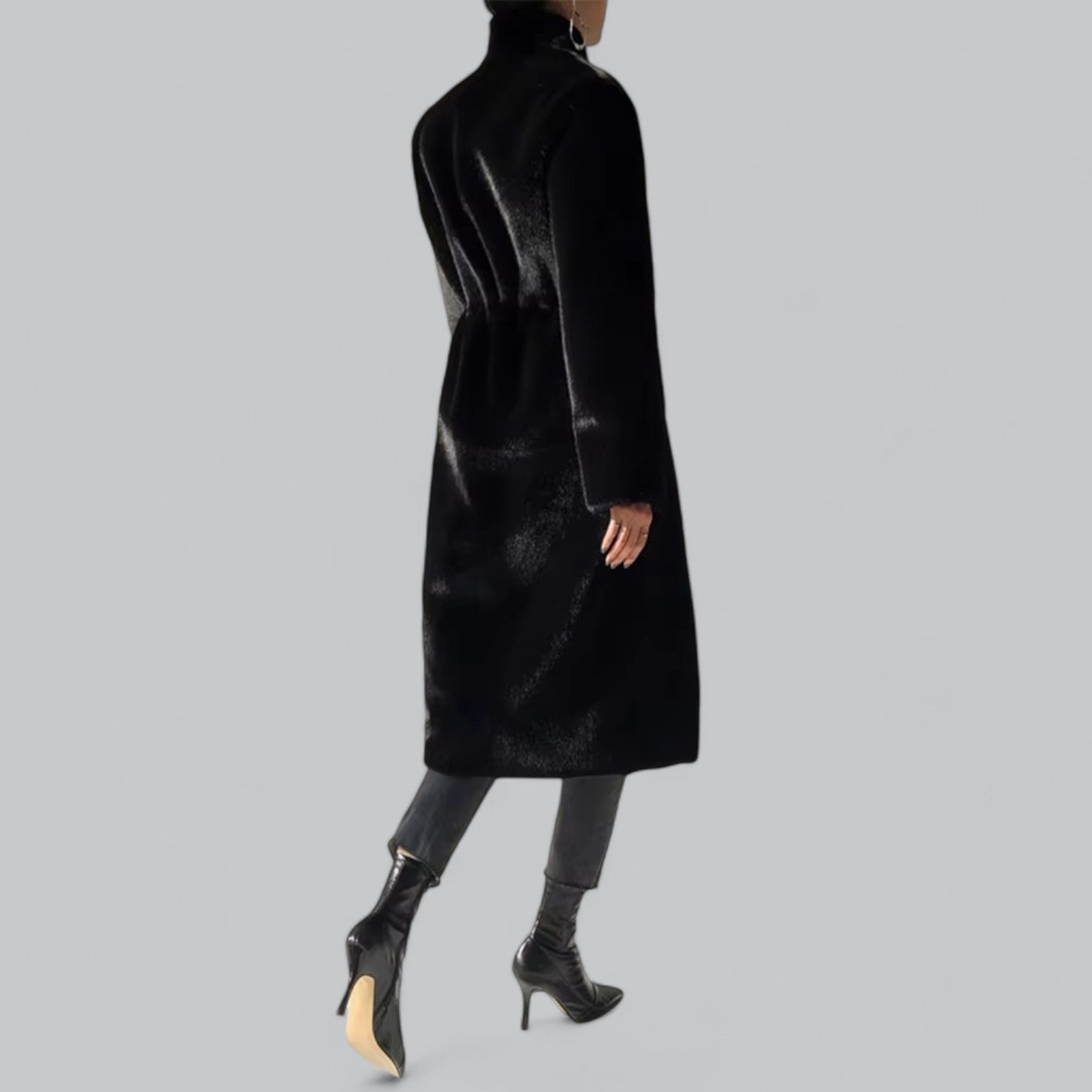 Luxury Mink Fur Long Coat for Women