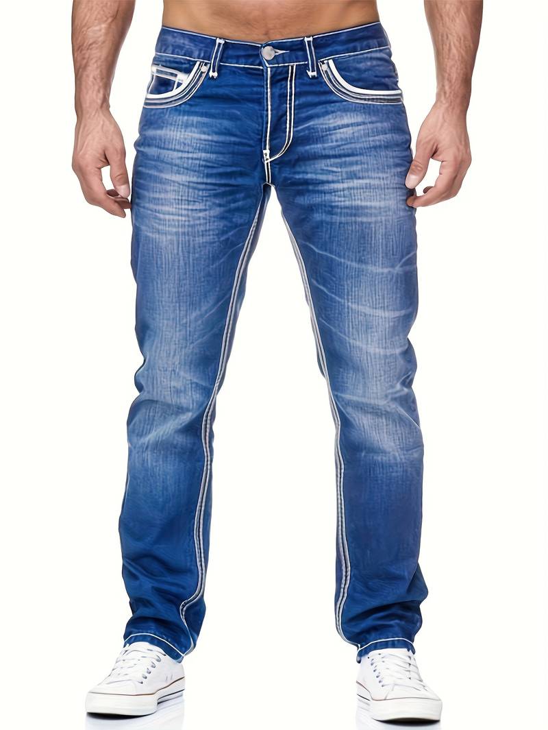 Men's Distressed Denim Pants