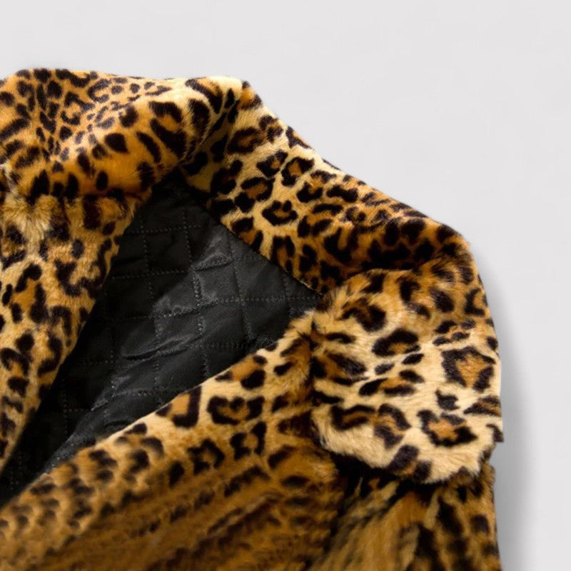 Leopard Faux Fur Jacket For Women