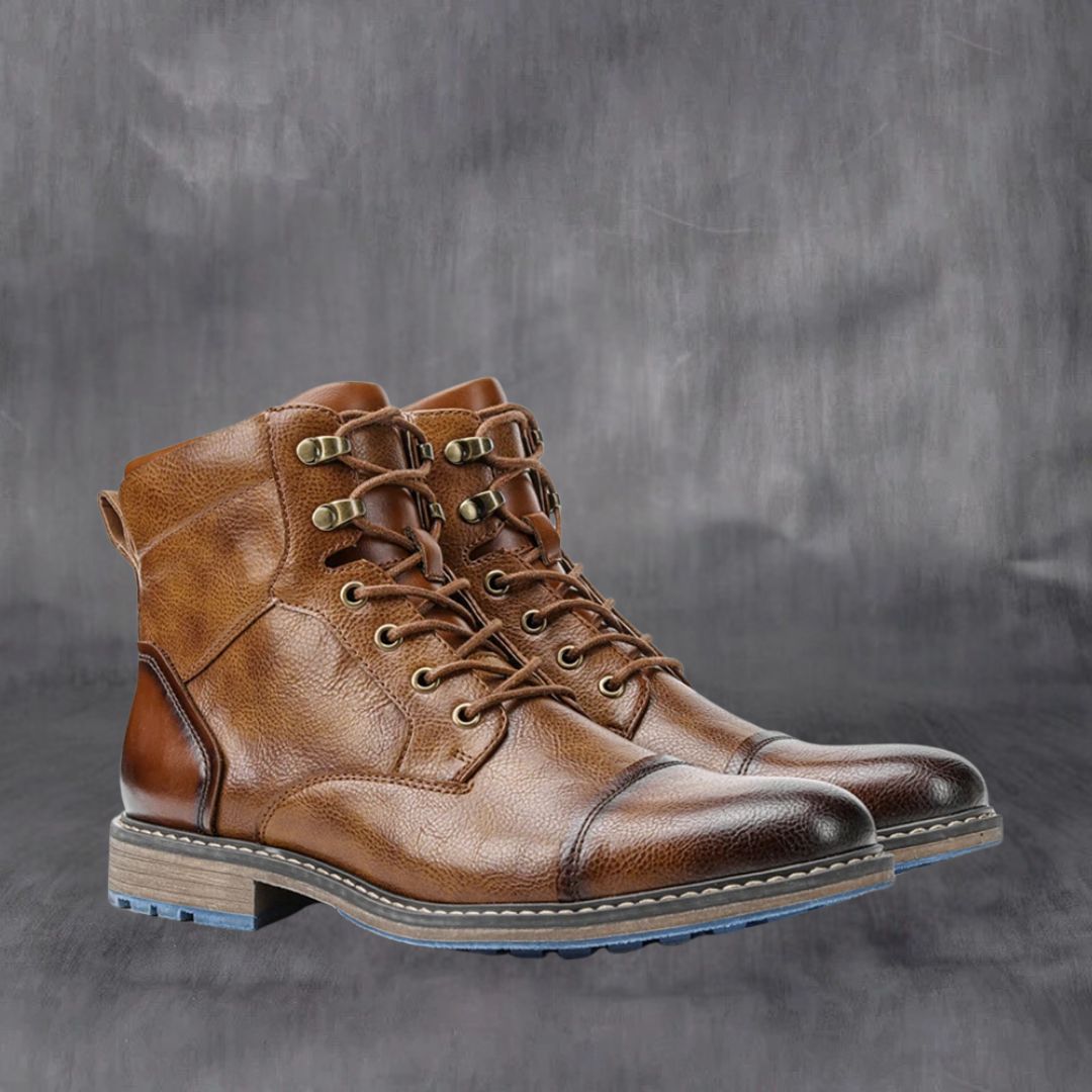 Men's Retro Leather Spring Boots