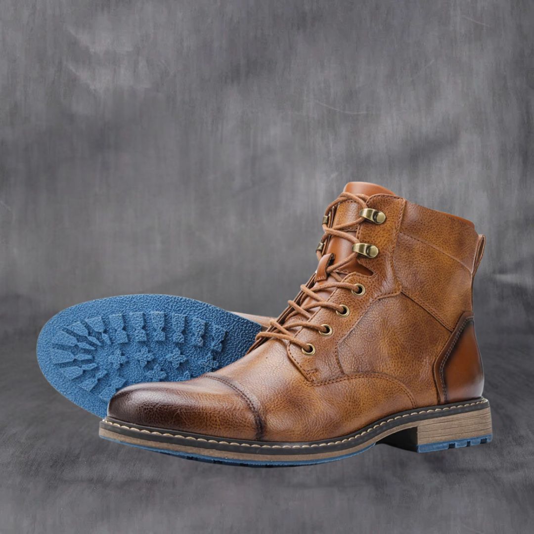 Men's Retro Leather Spring Boots