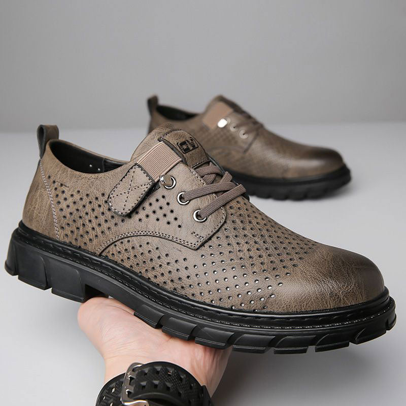 Xavier - Perforated Leather Shoes - Breathable & Durable