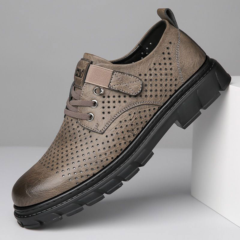 Xavier - Perforated Leather Shoes - Breathable & Durable