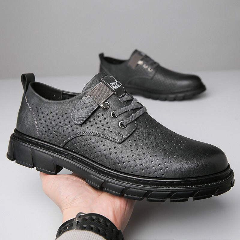 Xavier - Perforated Leather Shoes - Breathable & Durable