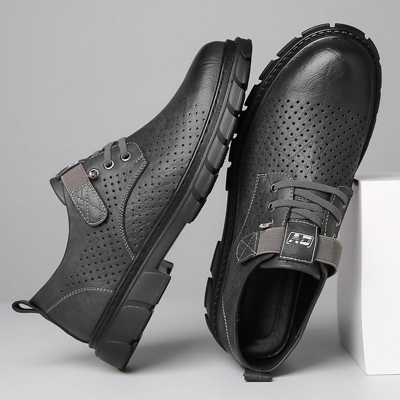 Xavier - Perforated Leather Shoes - Breathable & Durable