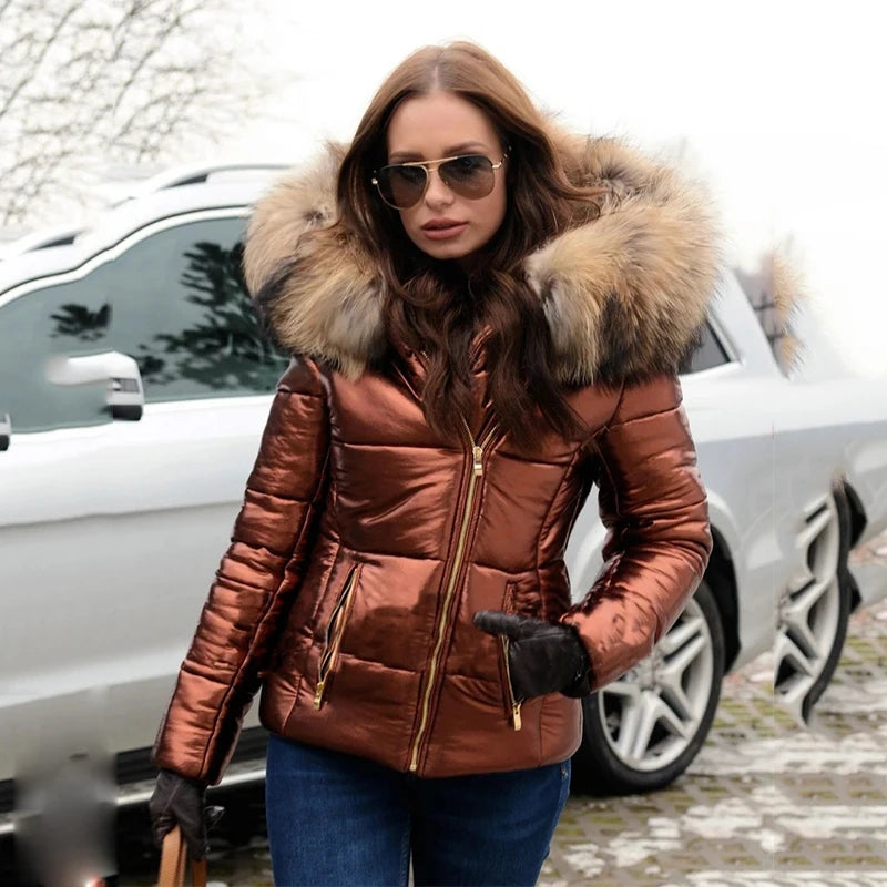 Stylish Faux Fur Lined Jacket For Women