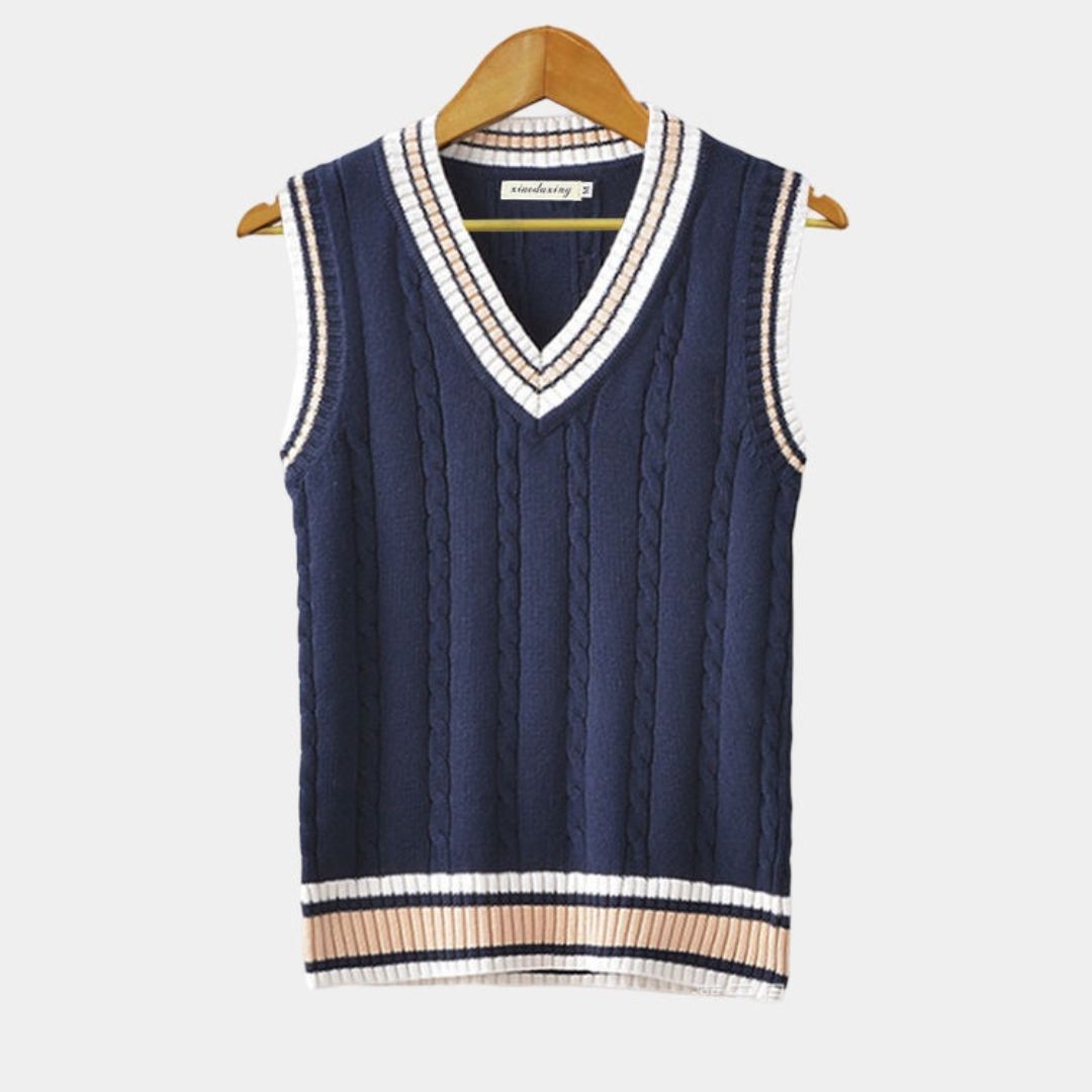 Men's Knitted V-Neck Sweater Vest