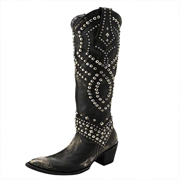 Women's Vegan Leather Western Cowboy Boots