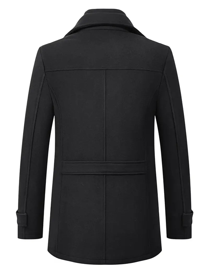 Classic men's trench coat with belt and pockets