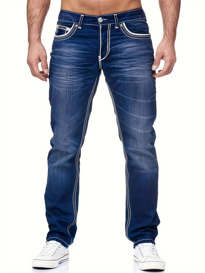 Men's Distressed Denim Pants