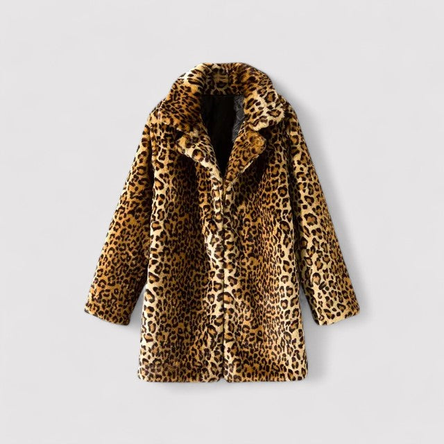 Leopard Faux Fur Jacket For Women