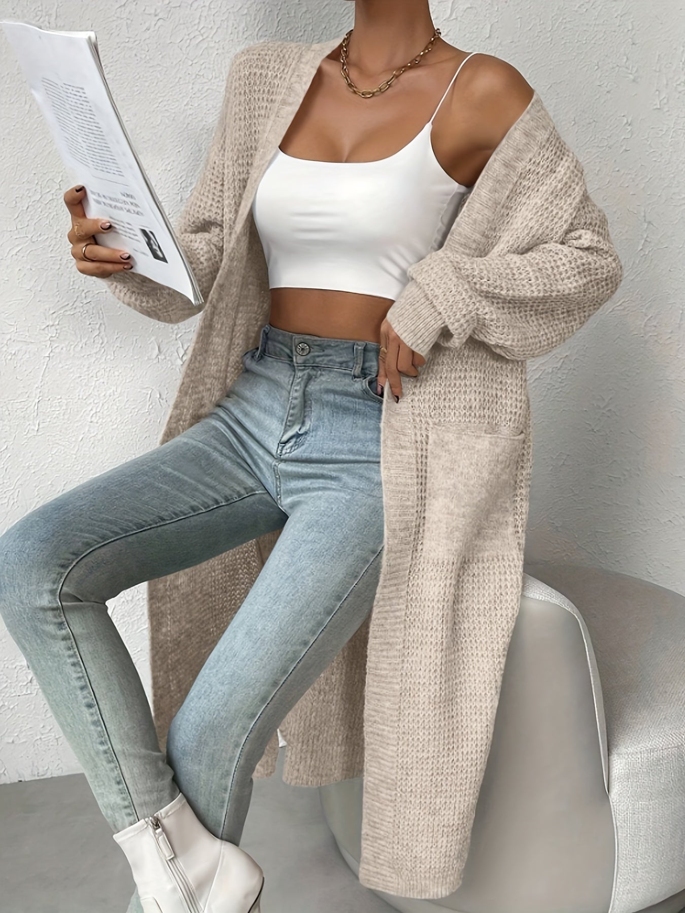 Women's Casual Warm Cashmere Knit Cardigan