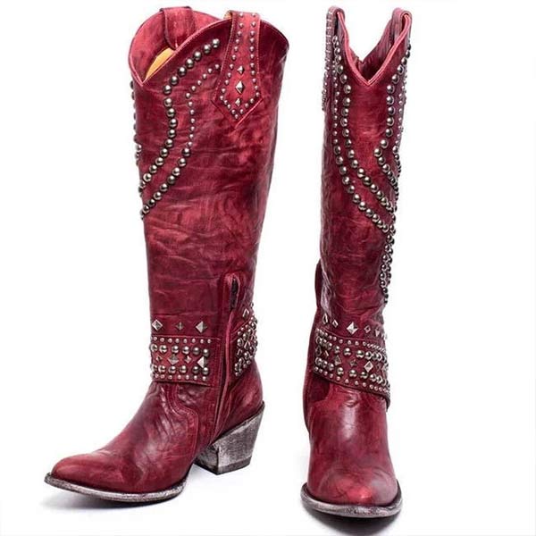 Women's Vegan Leather Western Cowboy Boots