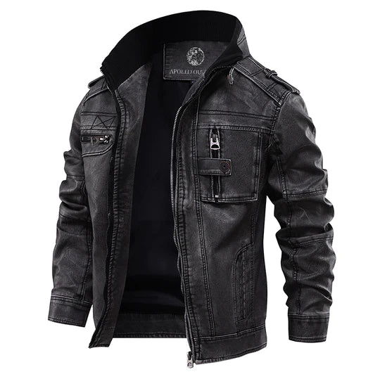 Men's Black Leather Jacket