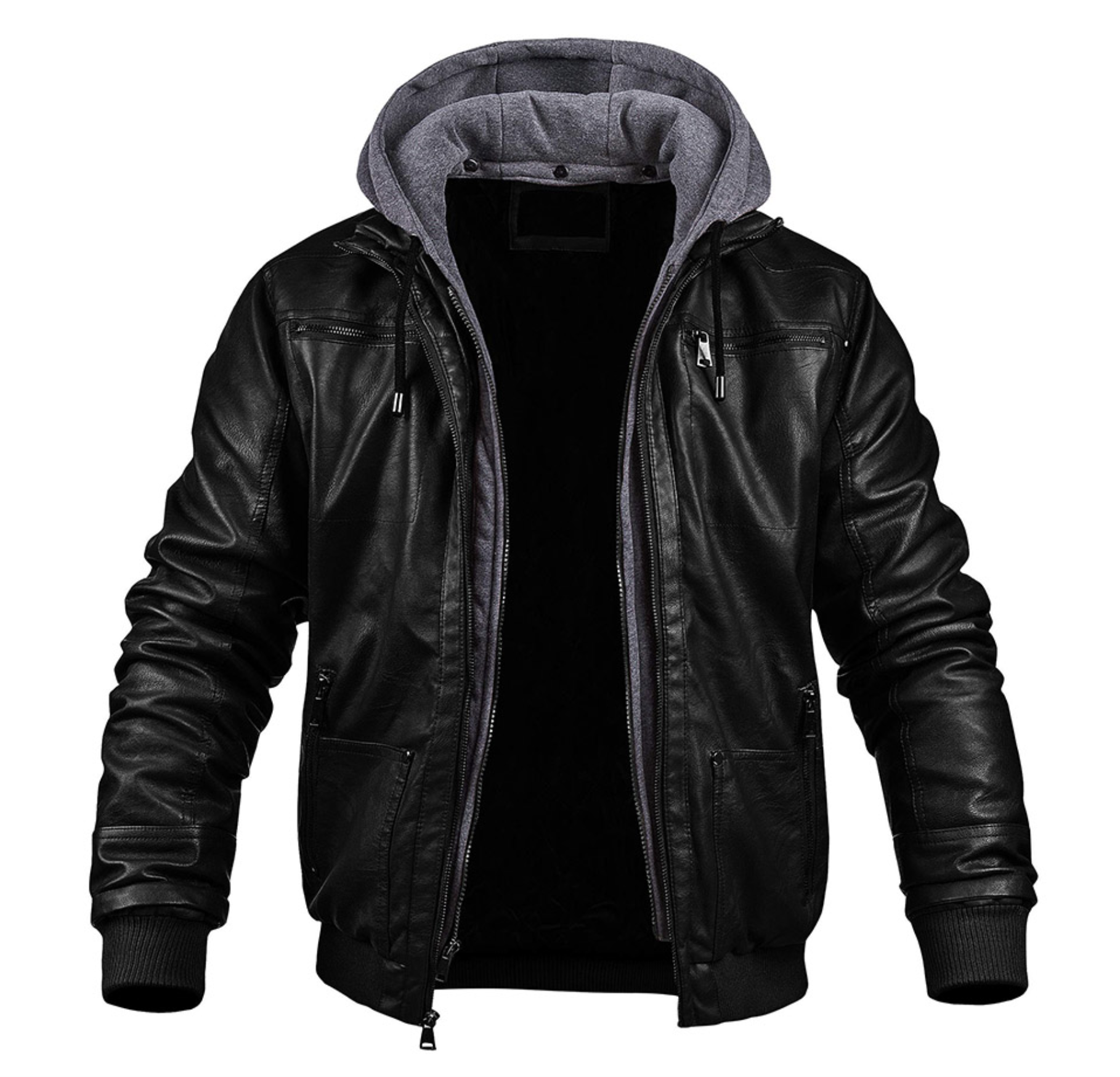 Men's Leather Winter Jacket