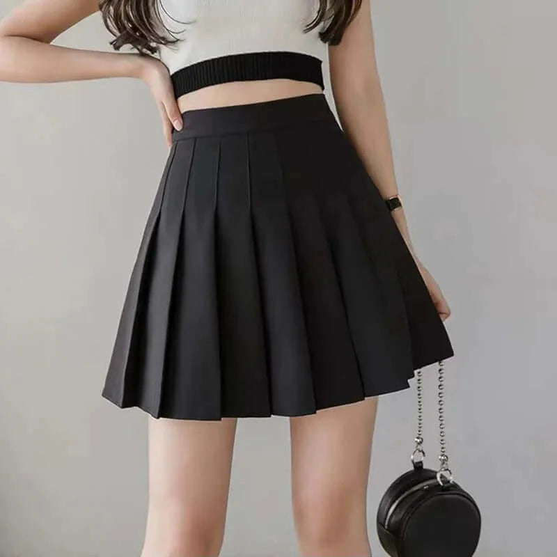 High Waisted Pleated Skirt for Women