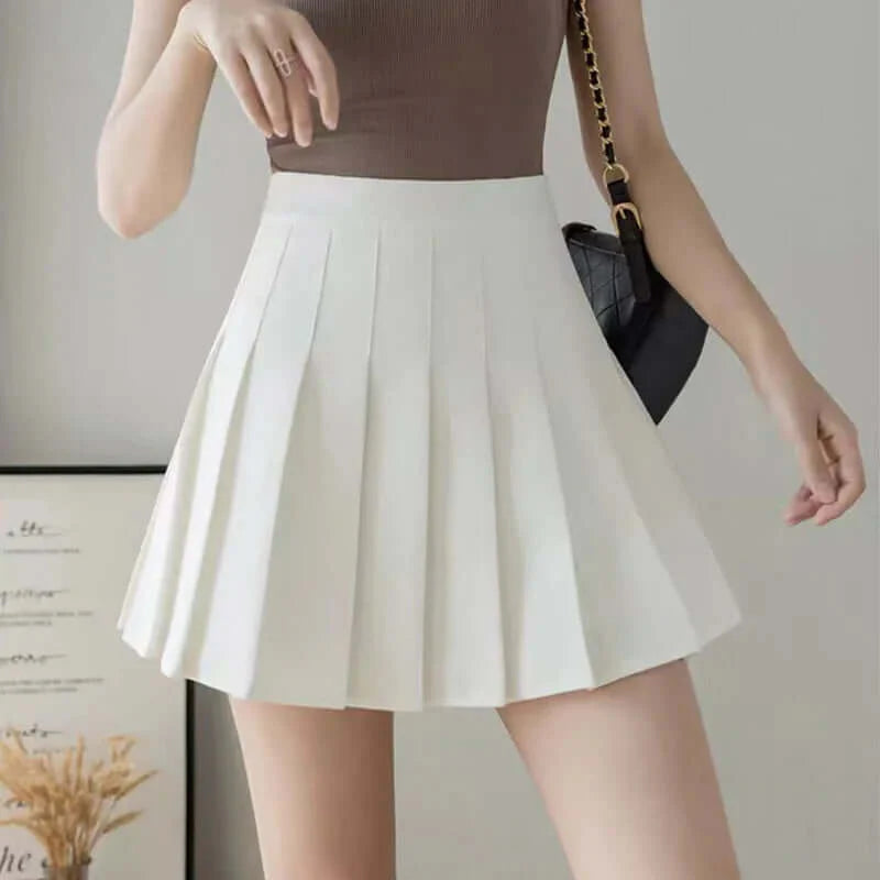 High Waisted Pleated Skirt for Women