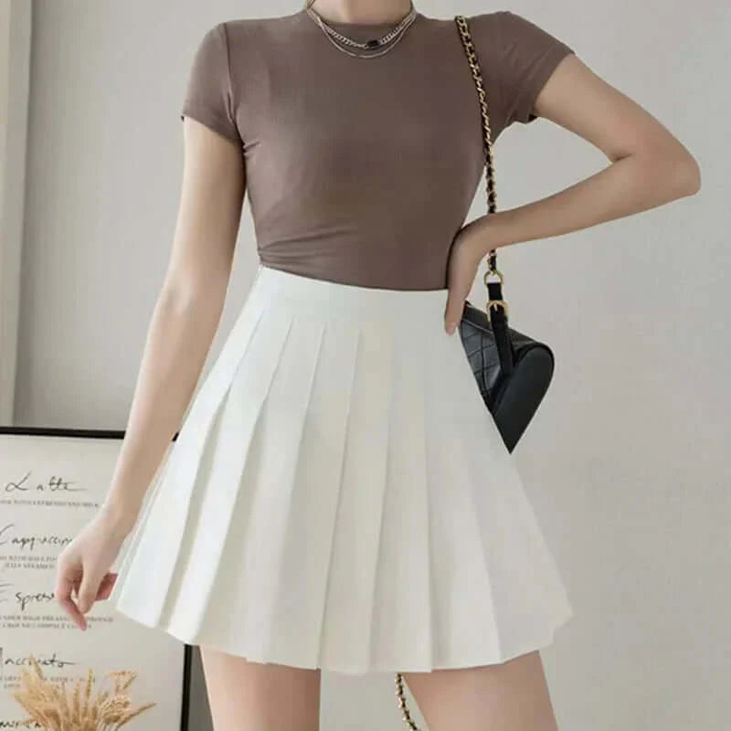 High Waisted Pleated Skirt for Women