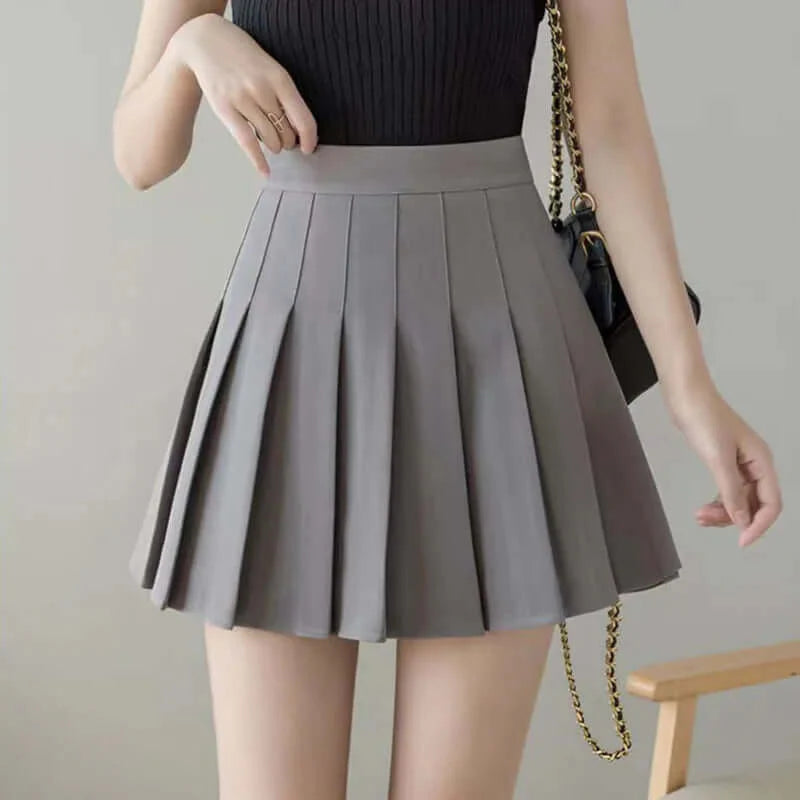 High Waisted Pleated Skirt for Women