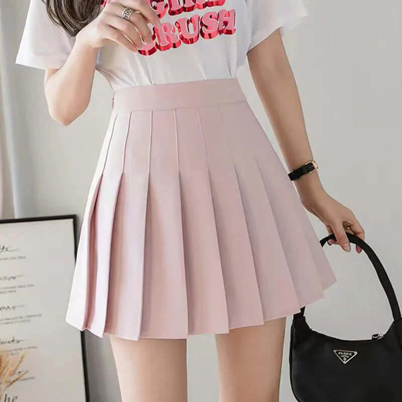 High Waisted Pleated Skirt for Women