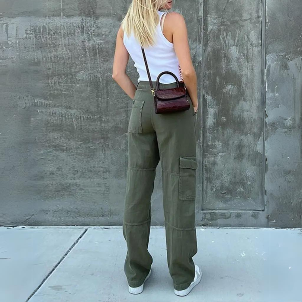 Women's High-Quality Cotton Cargo Pants