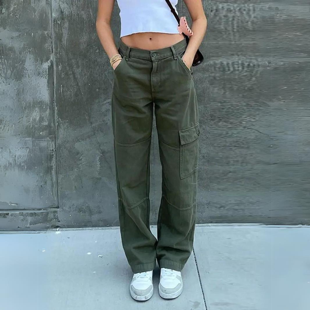 Women's High-Quality Cotton Cargo Pants