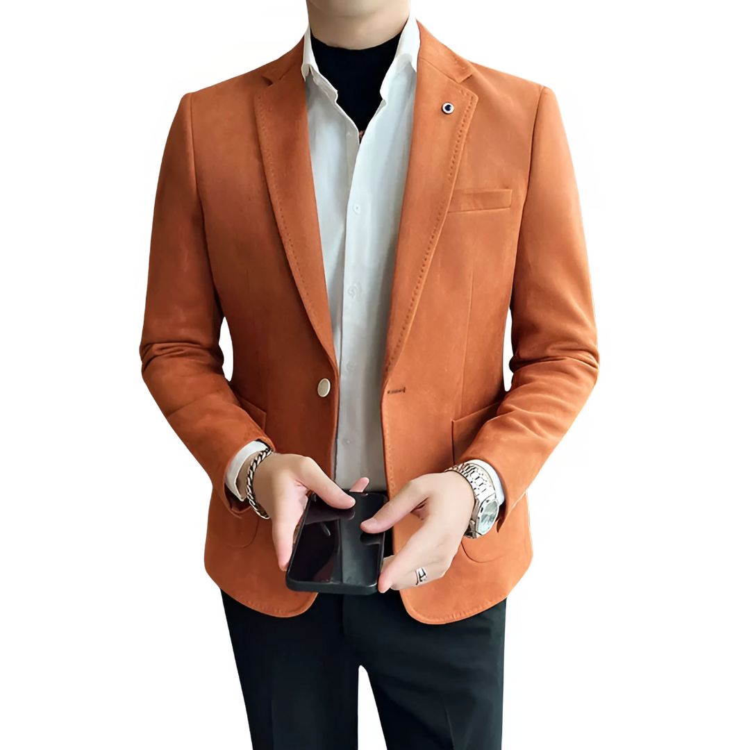 Men's Slim Fit Velvet Blazer