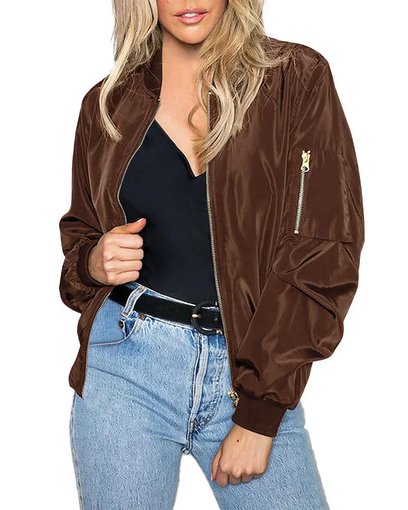 Stylish Classic Bomber Jacket For Women