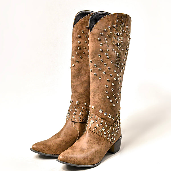 Women's Vegan Leather Western Cowboy Boots