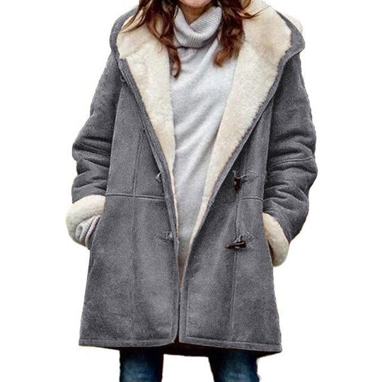 Women's Casual Fleece-Lined Hooded Coat