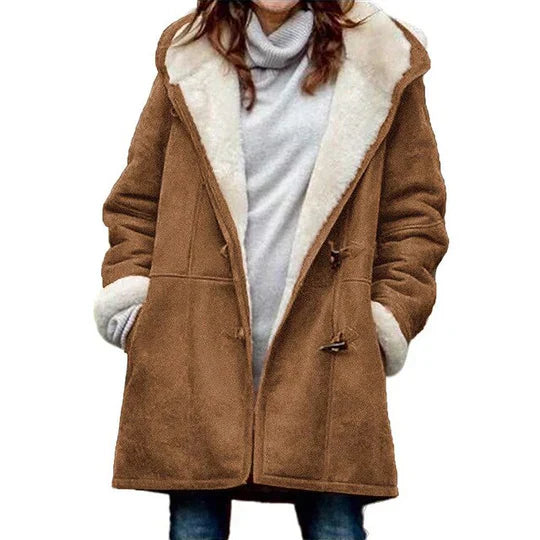 Women's Casual Fleece-Lined Hooded Coat