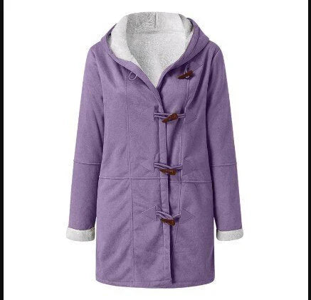 Women's Casual Fleece-Lined Hooded Coat