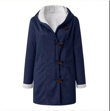 Women's Casual Fleece-Lined Hooded Coat